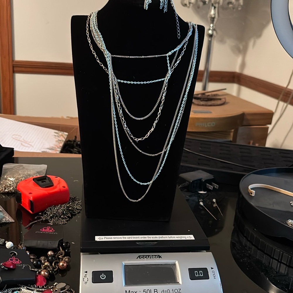 Elegant Silver Layered Necklace